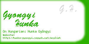 gyongyi hunka business card