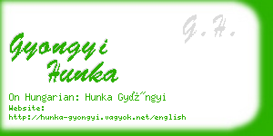 gyongyi hunka business card